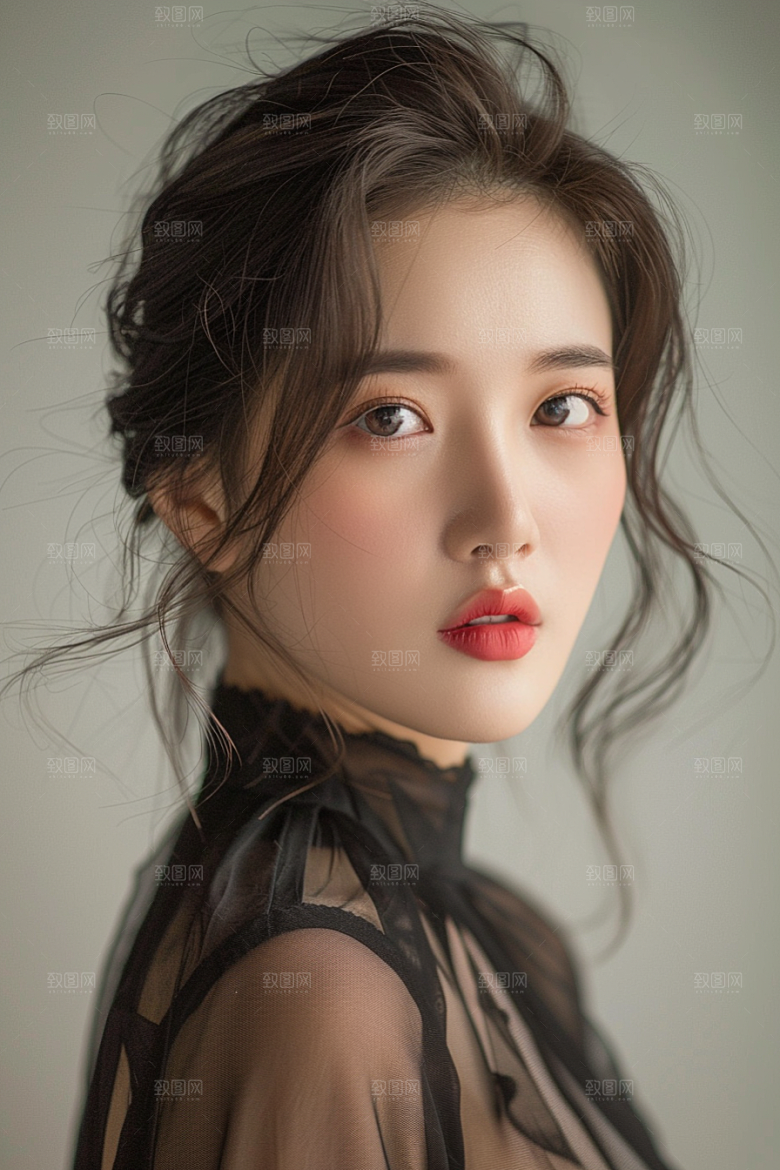 妆造发型肖像彩妆摄影图