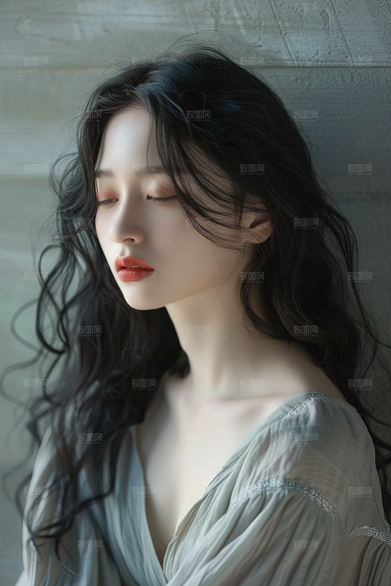 妆造发型美妆造型人物摄影图