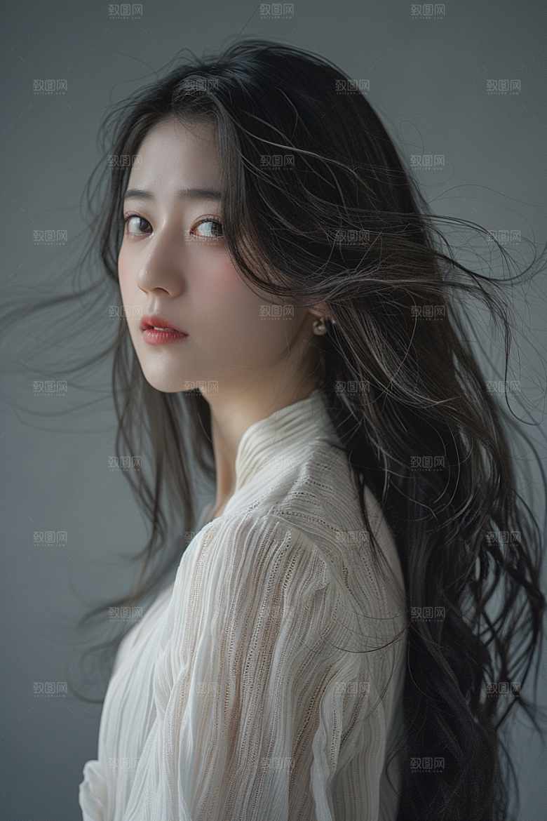 妆造发型肖像美妆造型摄影图