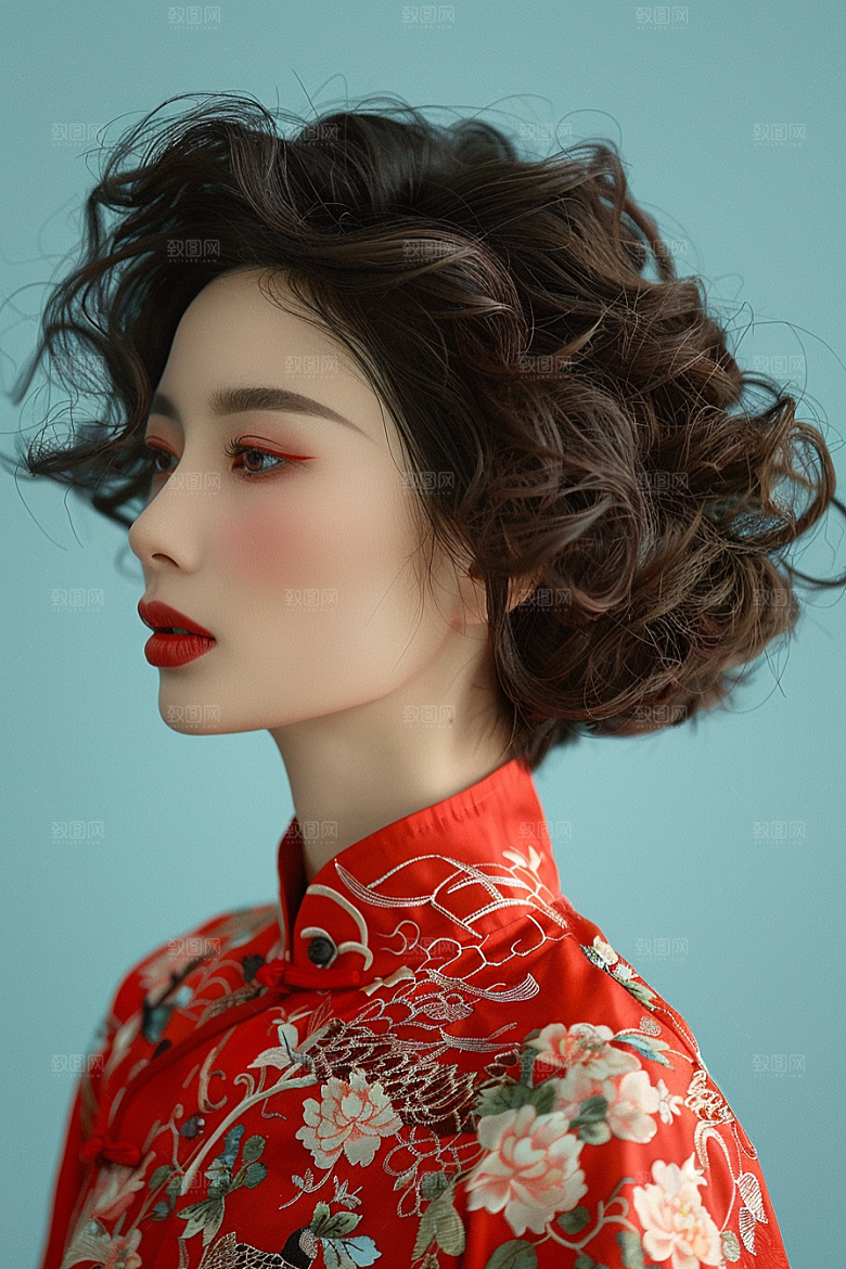 妆造发型艺术发型唯美摄影图