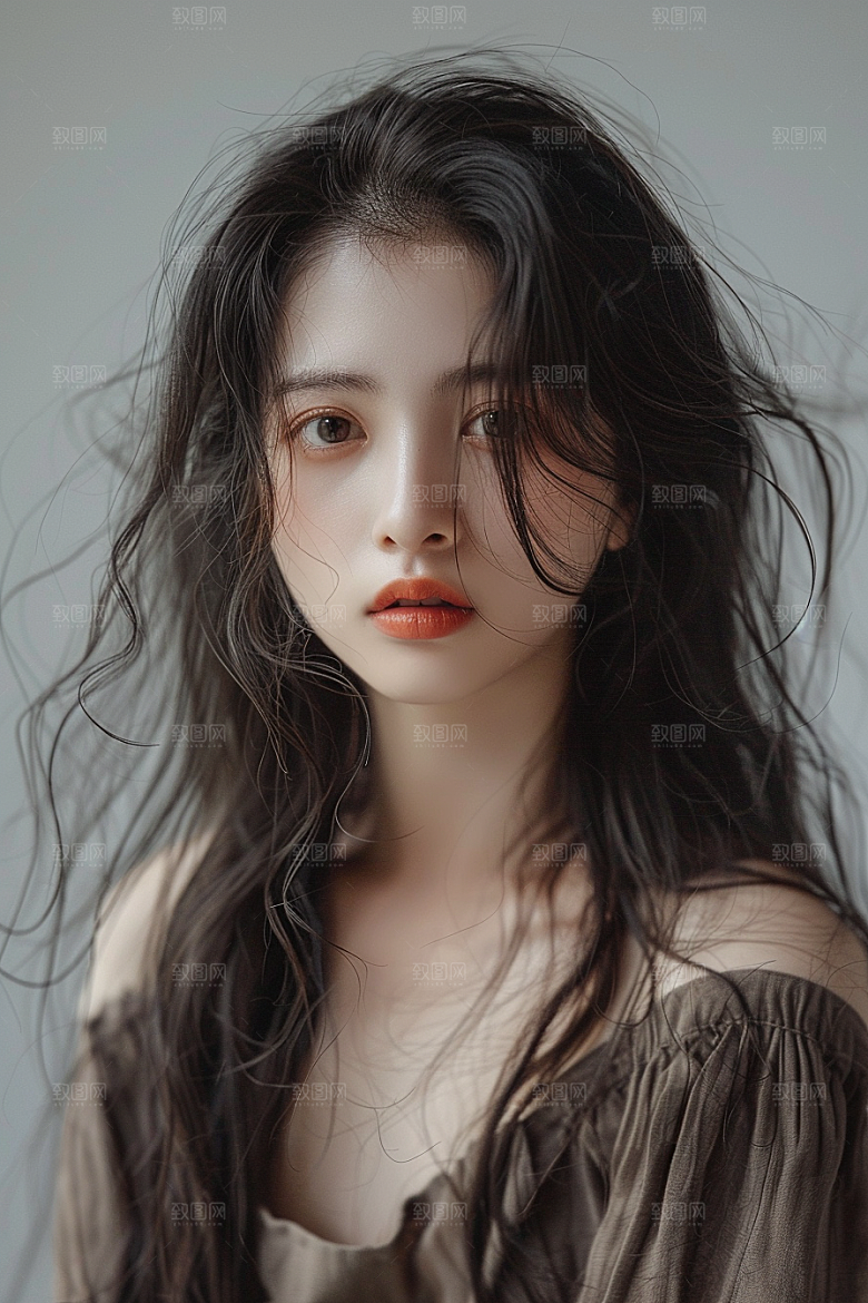 妆造发型写真肖像摄影图