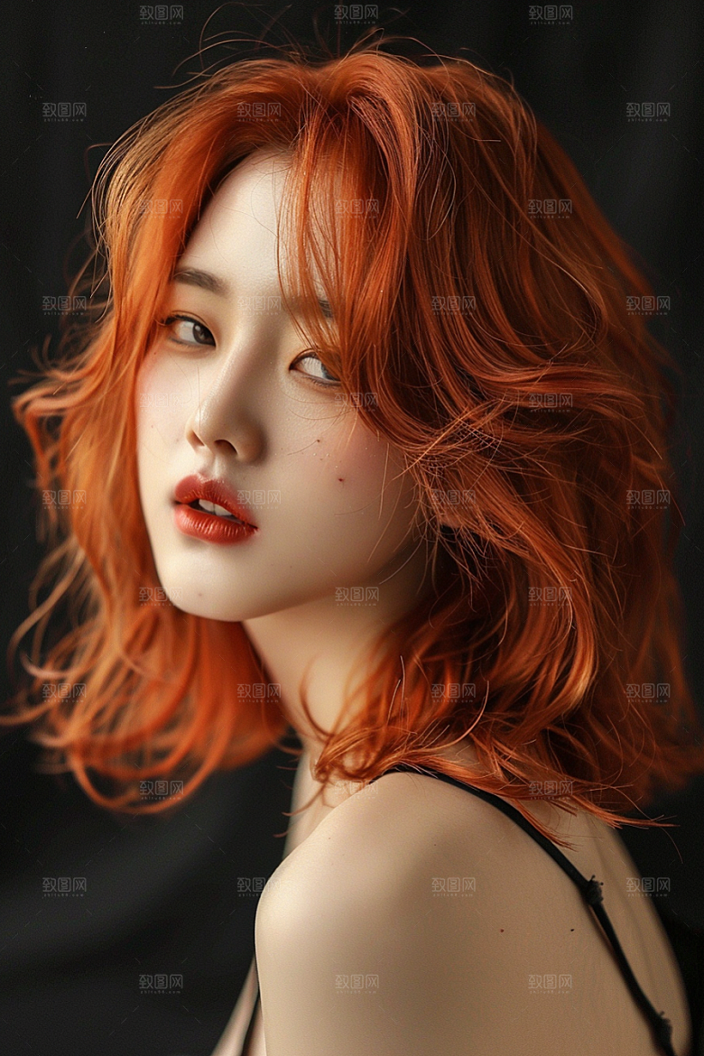妆造发型唯美高清摄影图