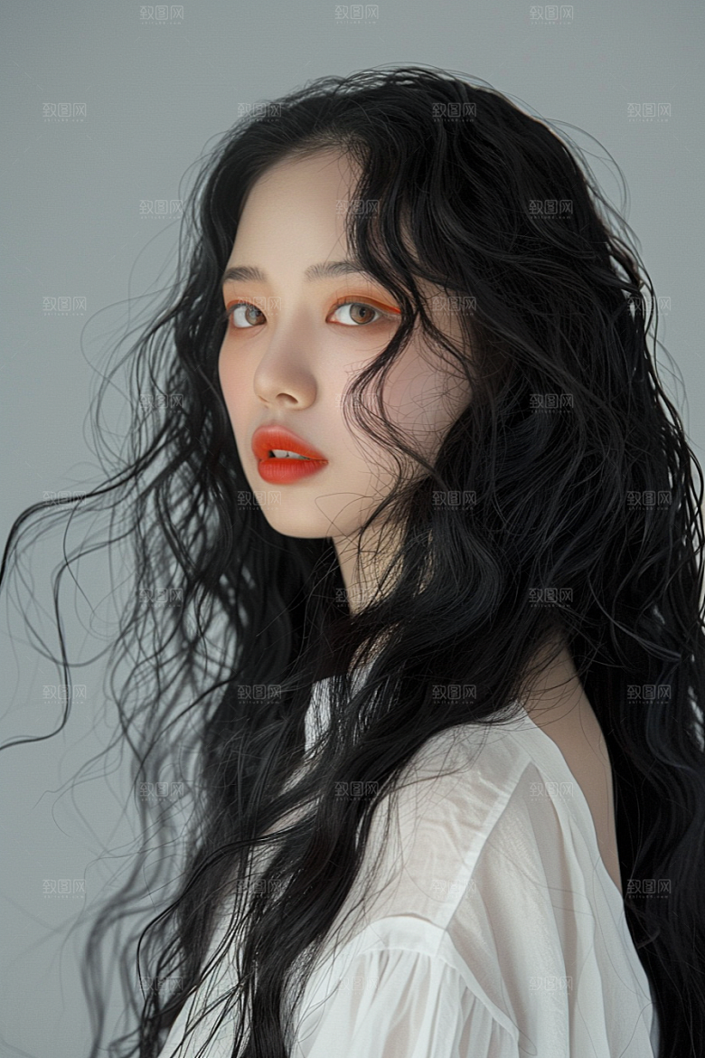 妆造发型肖像艺术摄影图