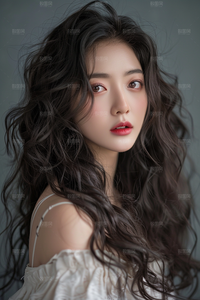 妆造发型唯美人物摄影图
