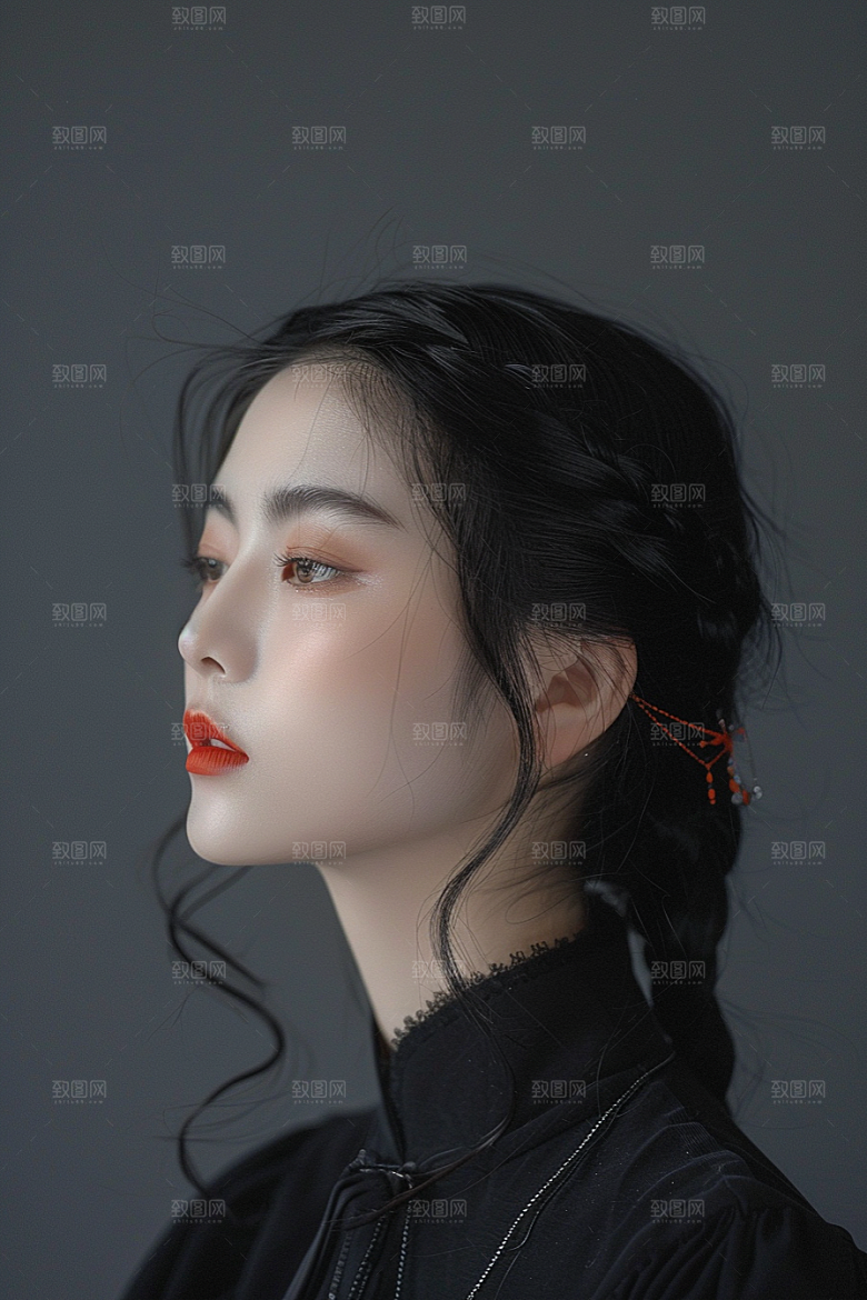 妆造发型美妆造型肖像摄影图