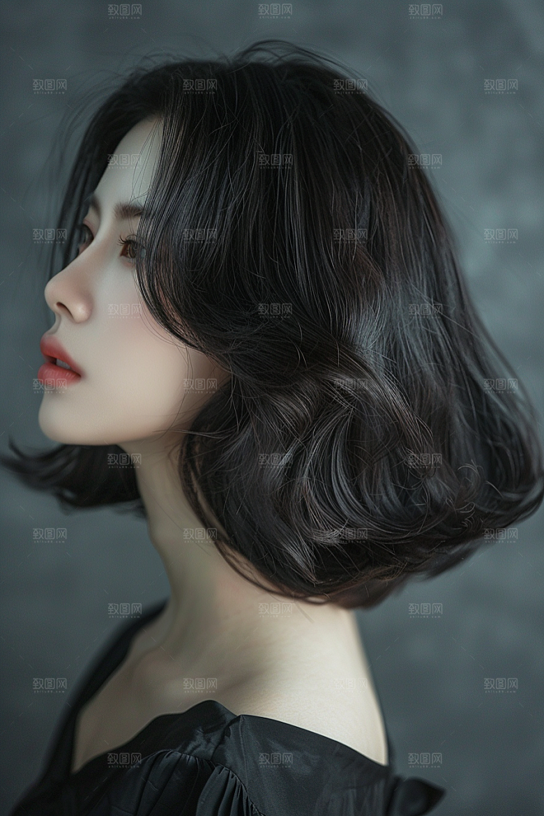 妆造发型唯美美妆造型摄影图