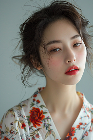 妆造发型高清彩妆摄影图