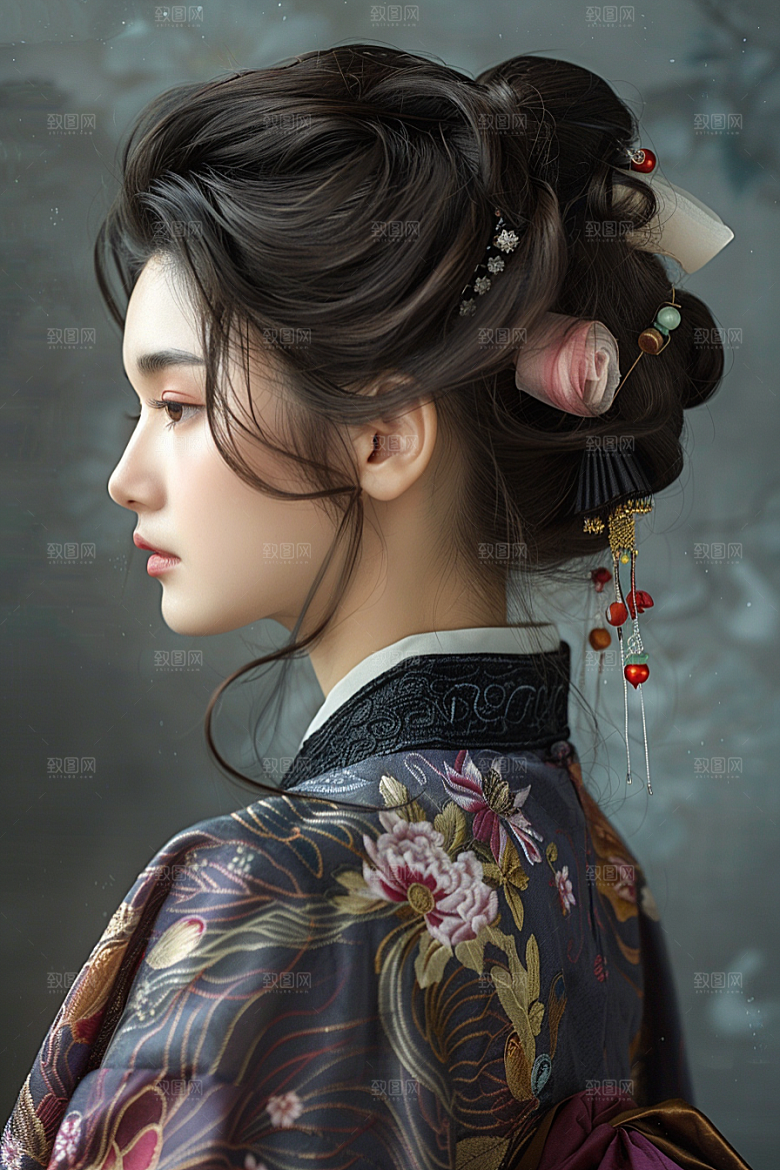 妆造发型艺术高清摄影图