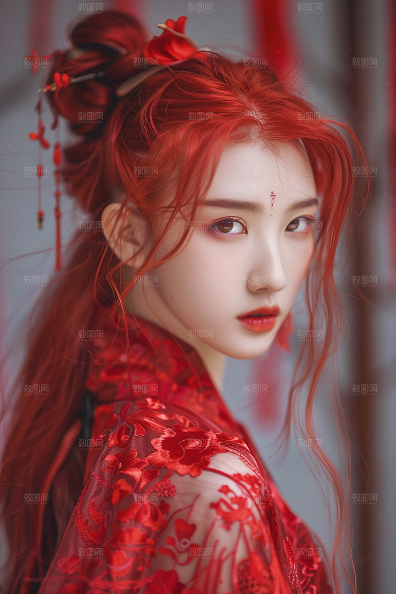 妆造发型高清唯美摄影图