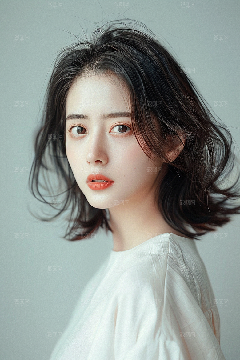 妆造发型写真美妆摄影图