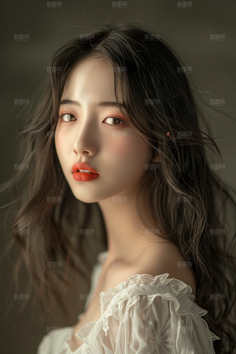妆造发型美妆造型唯美摄影图