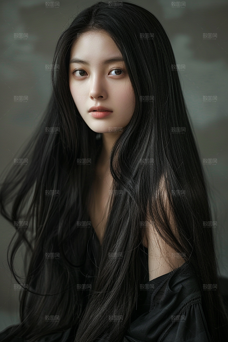 妆造发型美妆造型唯美摄影图