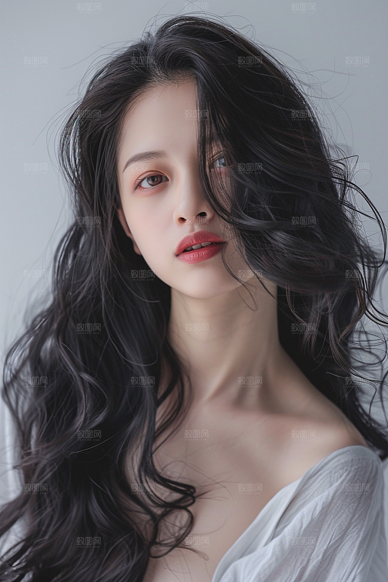 妆造发型写真唯美摄影图