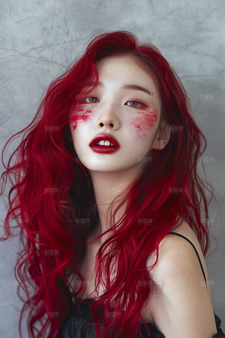 妆造发型艺术美妆造型摄影图
