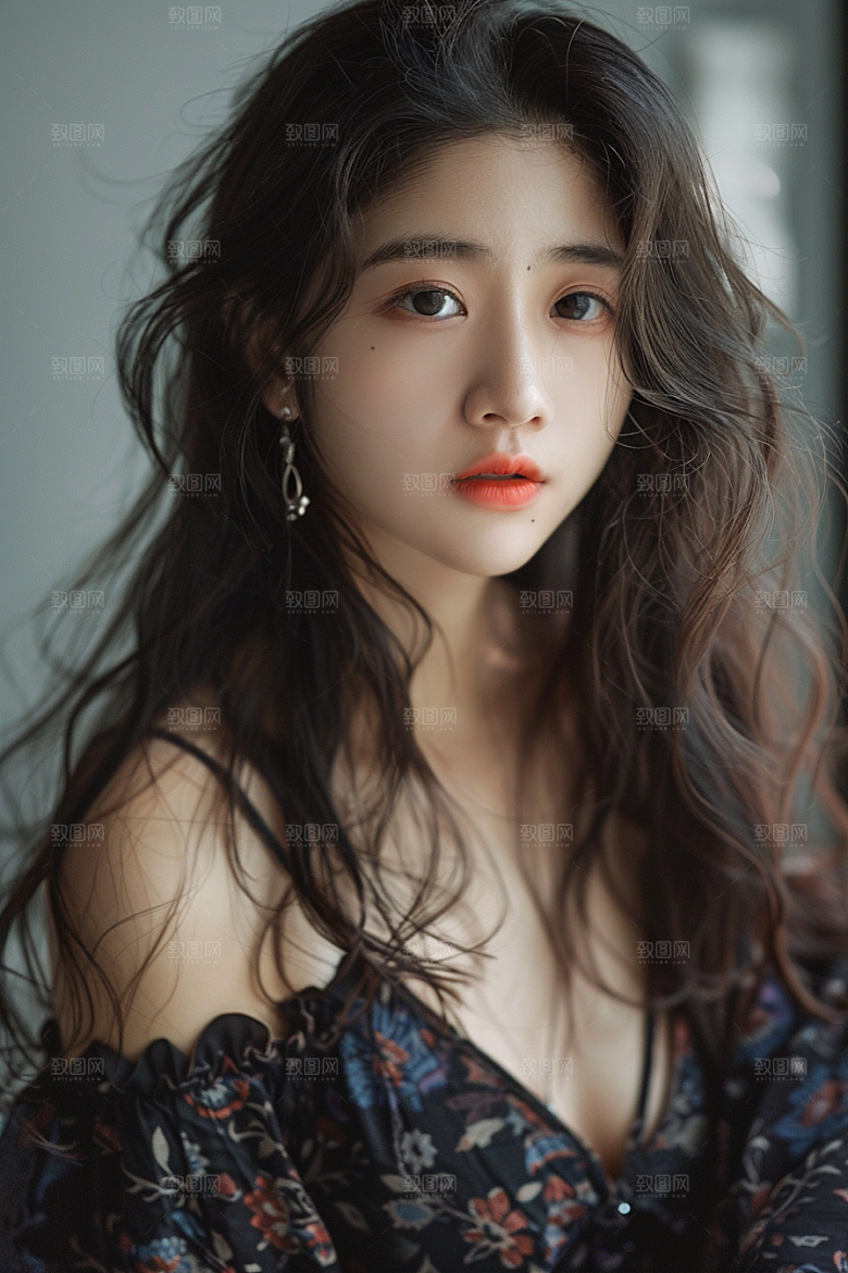 妆造发型艺术发型彩妆摄影图