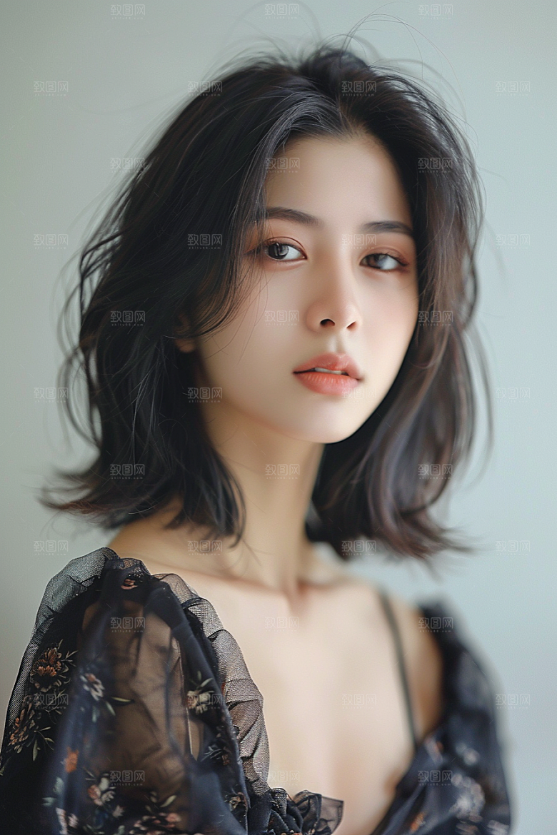 妆造发型美妆写真摄影图