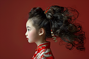 妆造发型肖像艺术发型摄影图