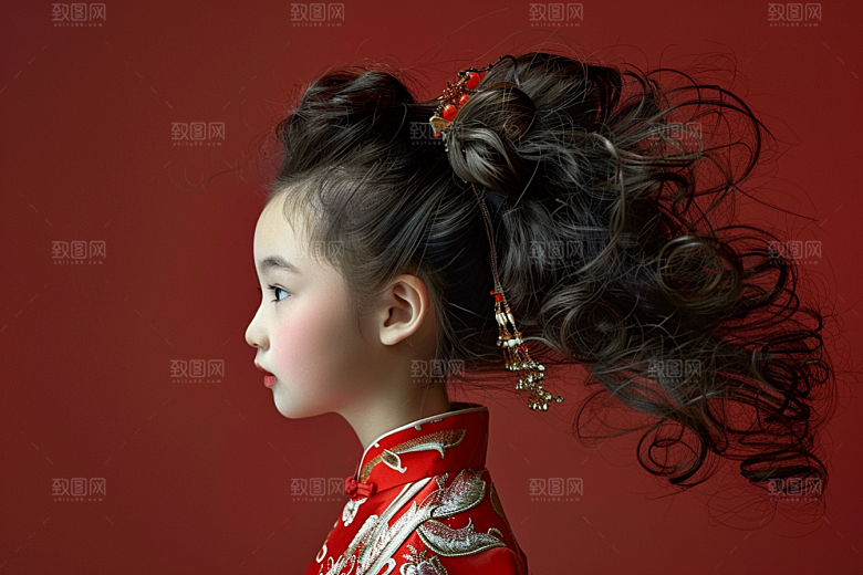 妆造发型肖像艺术发型摄影图