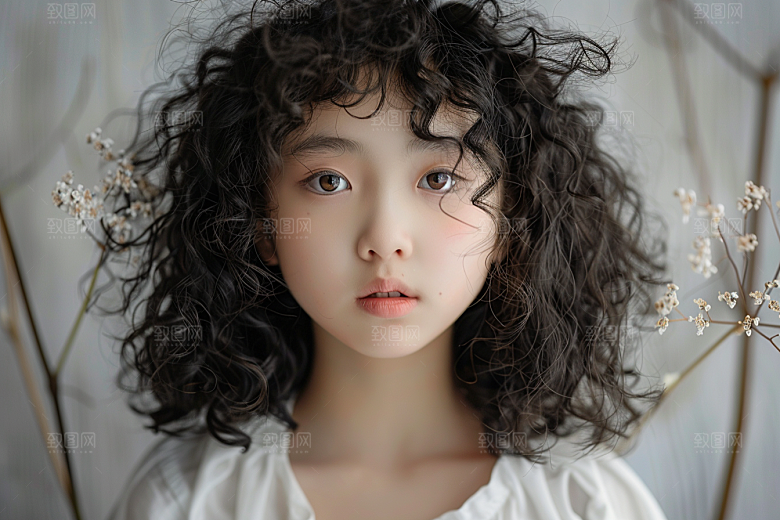 妆造发型彩妆艺术发型摄影图