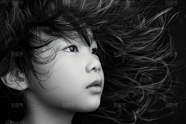 妆造发型人物写真摄影图