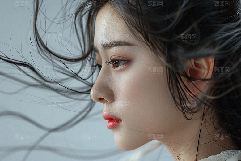 妆造发型美妆造型写真摄影图