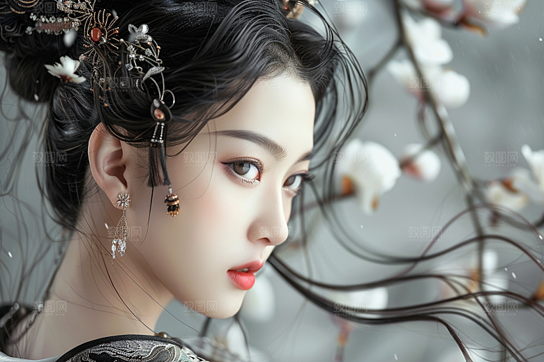 妆造发型美妆艺术摄影图