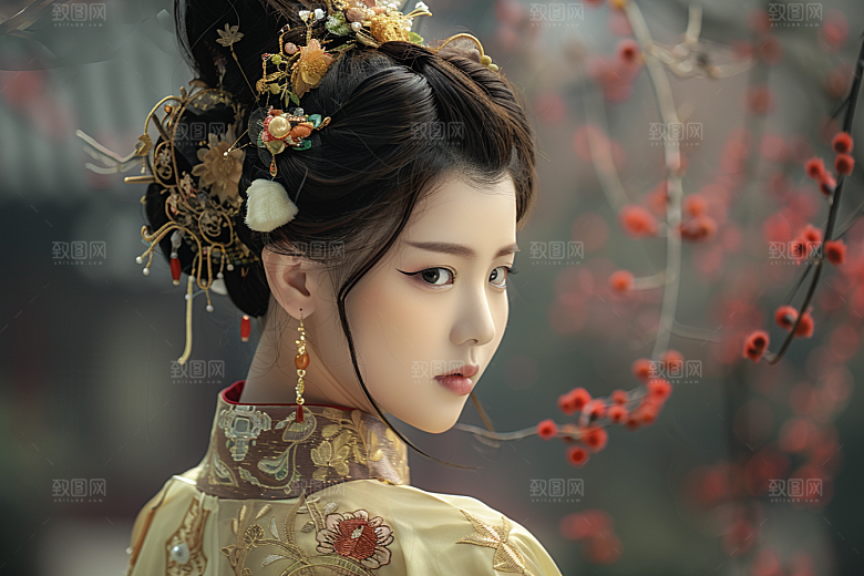 妆造发型写真人物摄影图