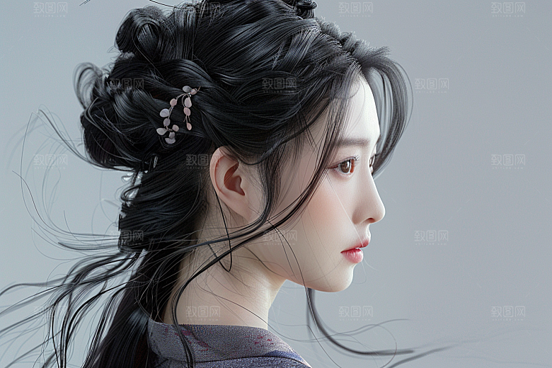 妆造发型高清彩妆摄影图