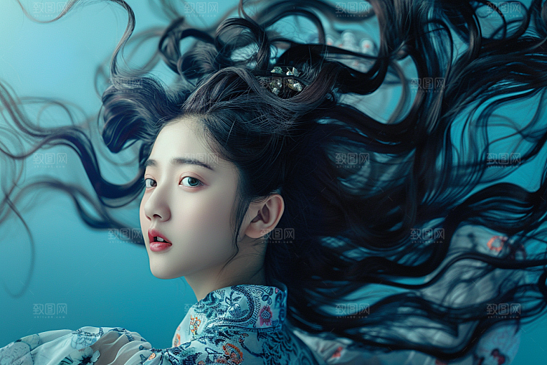 妆造发型艺术彩妆摄影图