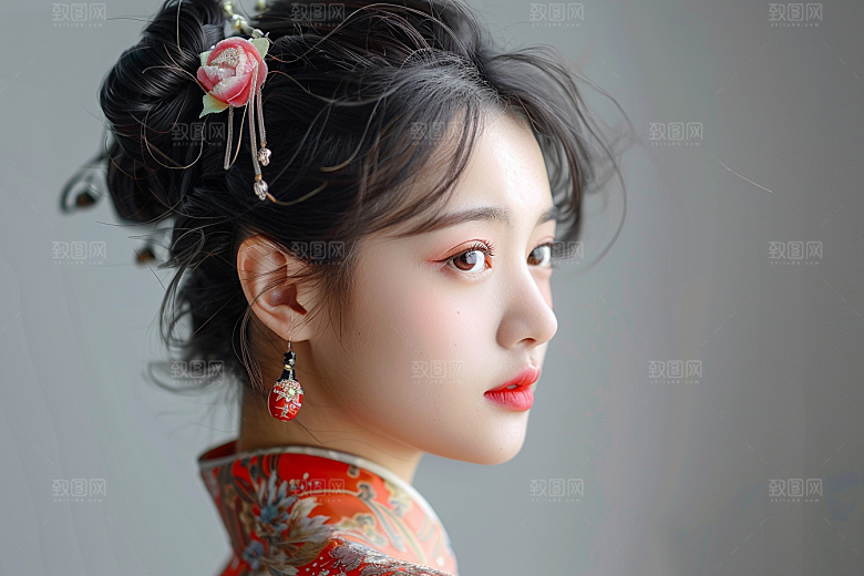 妆造发型艺术发型艺术摄影图