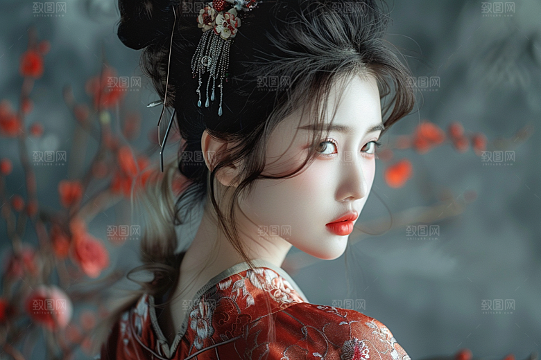 妆造发型美妆造型艺术发型摄影图