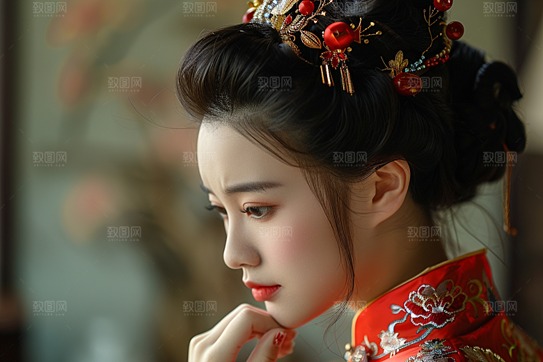 妆造发型写真美妆摄影图