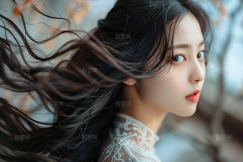 妆造发型艺术艺术发型摄影图