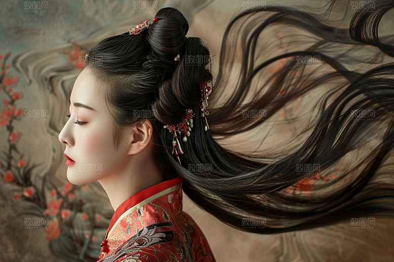 妆造发型写真人物摄影图