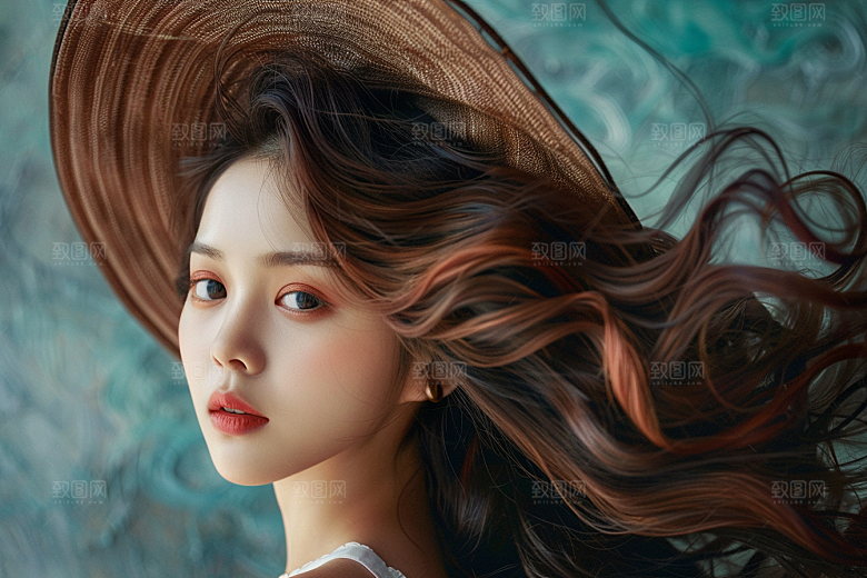 妆造发型唯美艺术摄影图