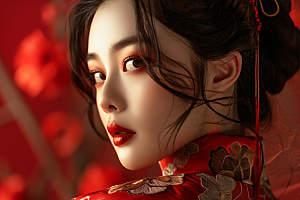 妆造发型彩妆高清摄影图