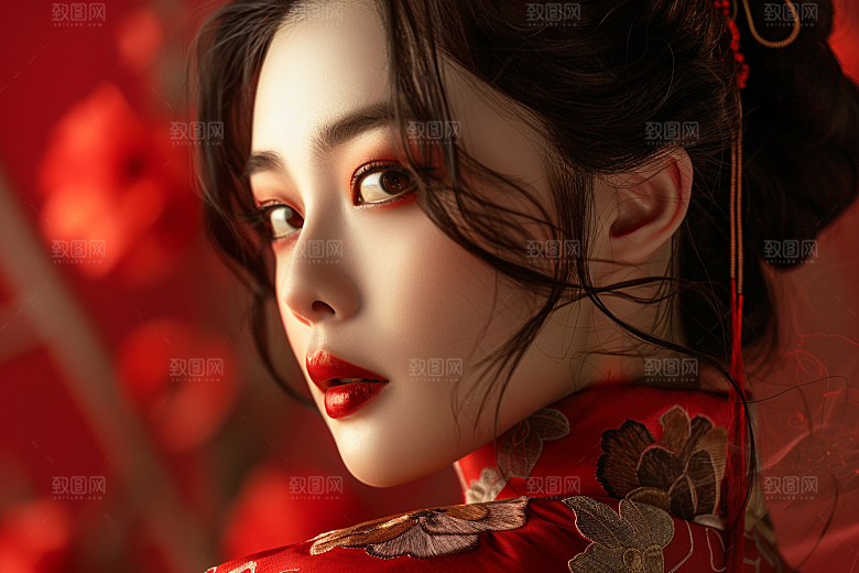 妆造发型彩妆高清摄影图