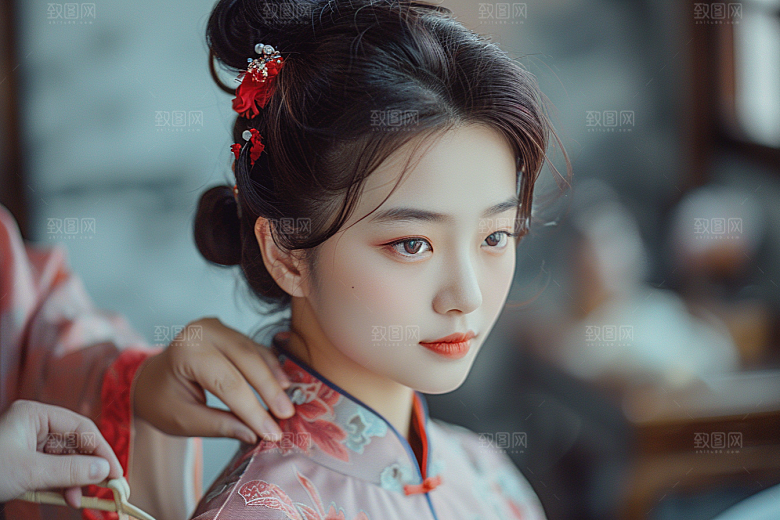 妆造发型彩妆美妆造型摄影图