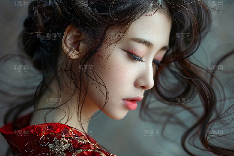 妆造发型美妆艺术摄影图