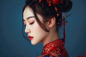 妆造发型唯美人物摄影图