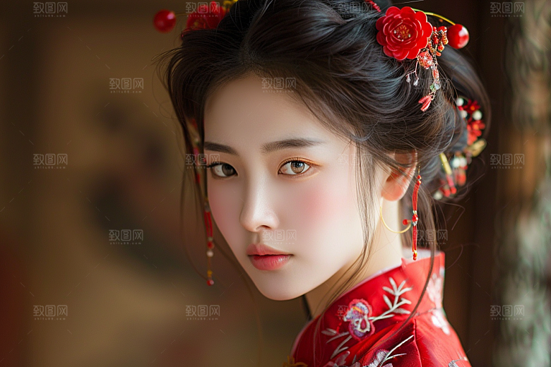妆造发型艺术人物摄影图