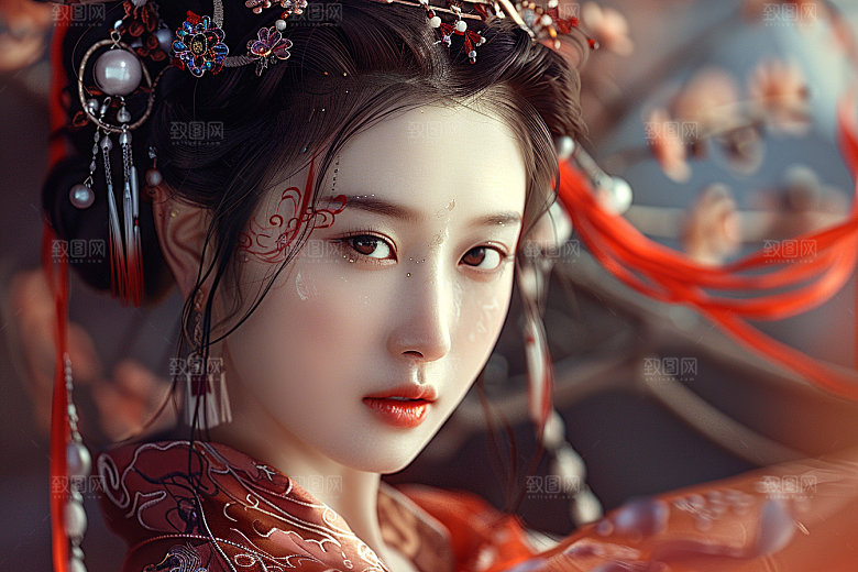 妆造发型艺术人物摄影图