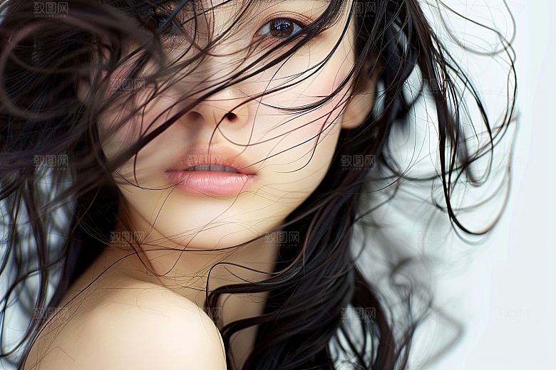 妆造发型人物美妆造型摄影图