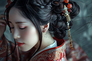 妆造发型美妆唯美摄影图