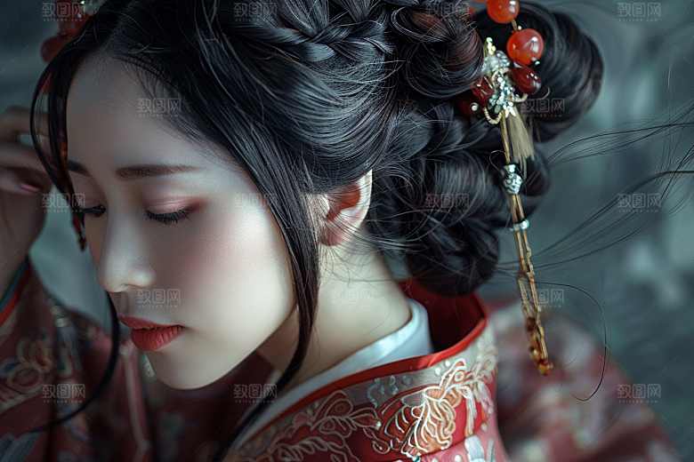 妆造发型美妆唯美摄影图