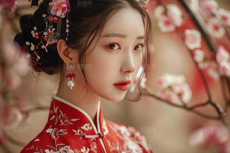妆造发型美妆造型彩妆摄影图