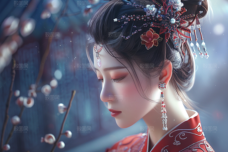 妆造发型写真彩妆摄影图