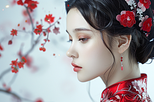 妆造发型美妆写真摄影图