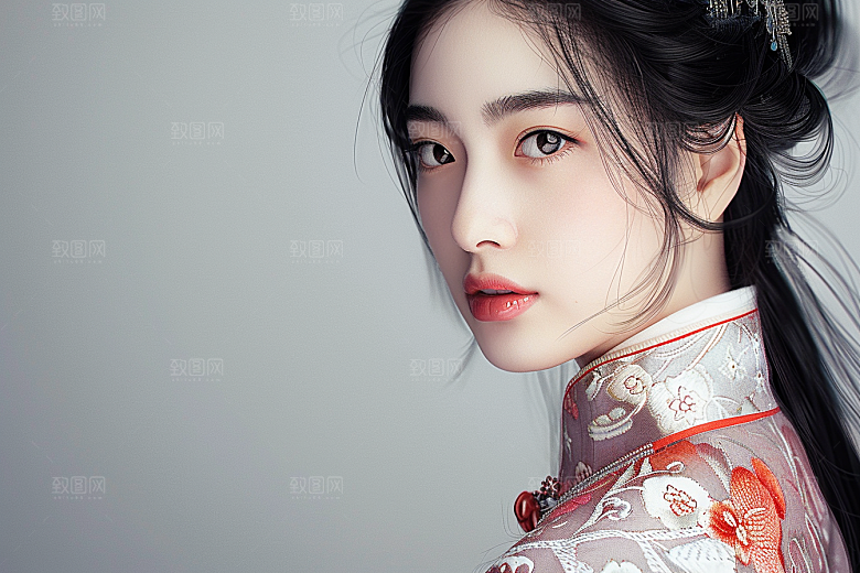 妆造发型美妆造型艺术摄影图