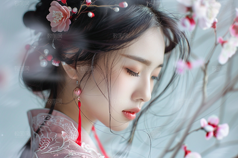 妆造发型艺术人物摄影图